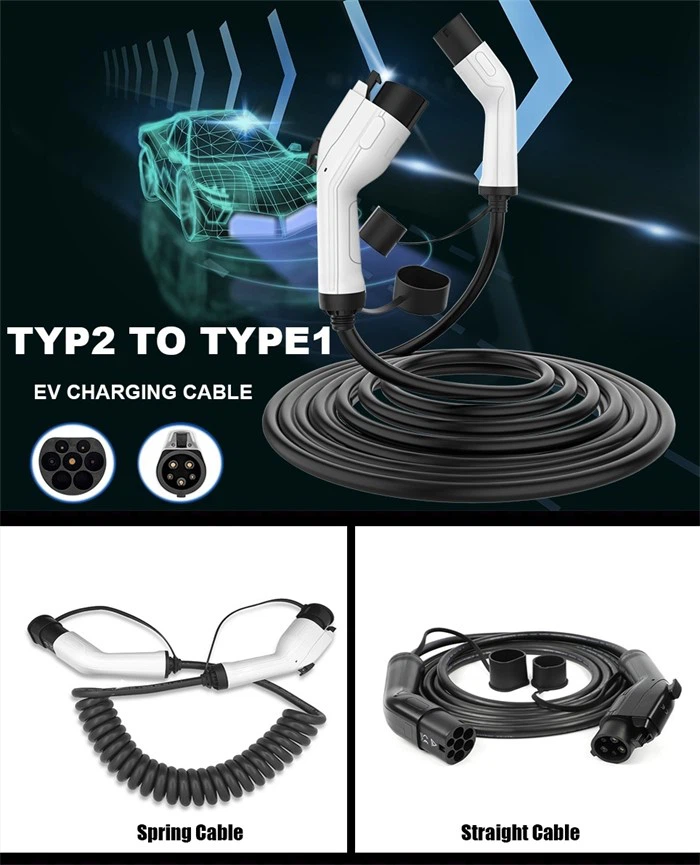 Type 2 To Type 1 EV Charging Cable Type 2 To Type 1 EV Charging Cable